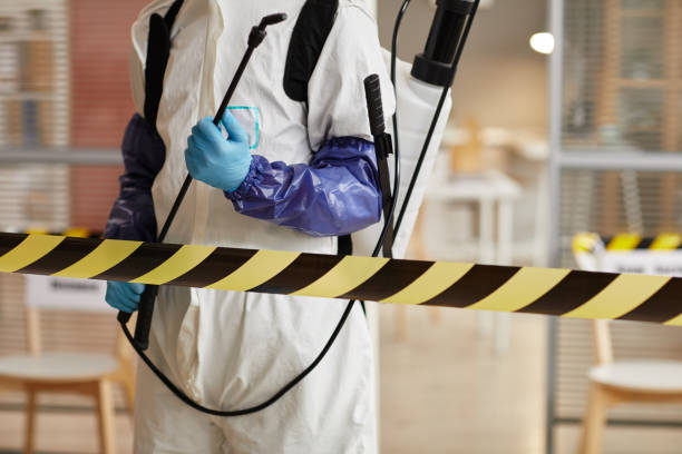 Professional Biohazard Cleanup technician working in Damon, TX